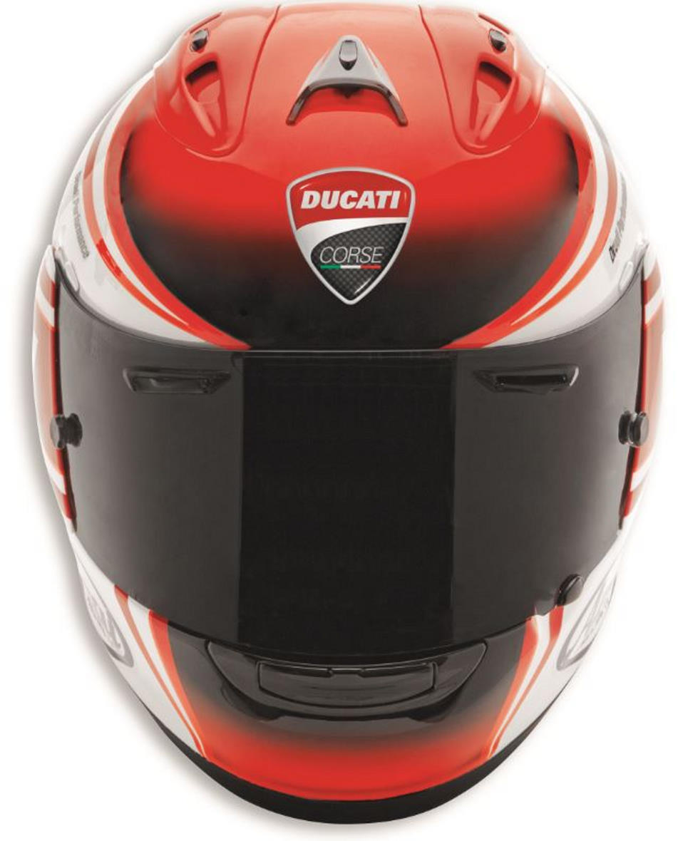 Ducati Arai Corse Racing Stripe Corsair V Helmet Red & White | eBay